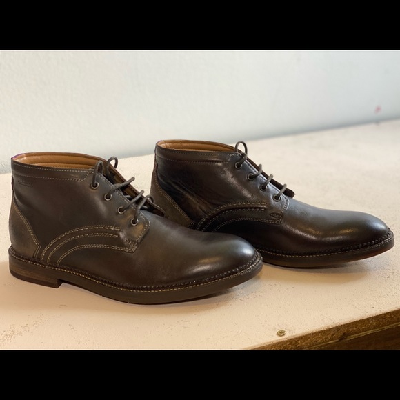 🆕 Clarks Mens Bushwick Mid Dark Brown Leather Cuir Marron Fonce Size 9.5 - Picture 8 of 11